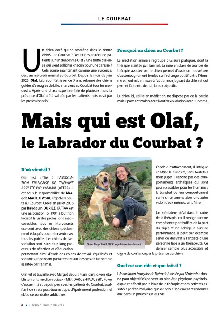 article Courbat police chien